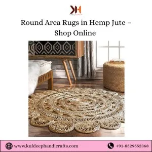 Round area rugs in hemp jute – shop online at best prices