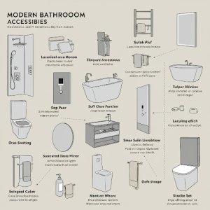 Curated modern bathroom accessories list style and function