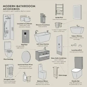 Curated modern bathroom accessories list style and function