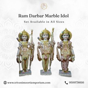 Ram darbar marble idol set – available in all sizes