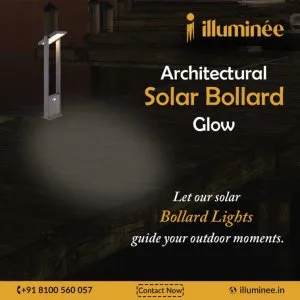 Architectural solar bollard lights | illuminee lighting