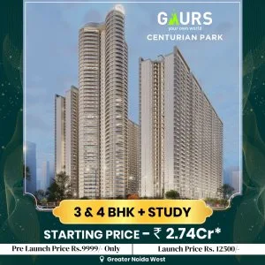 3 bhk apartment in greater noida west by gaur centurian park