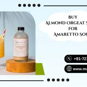 Shop may & co’s almond orgeat syrup perfect for amaretto sour