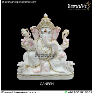 Buy authentic marble ganesh statues online in jaipur