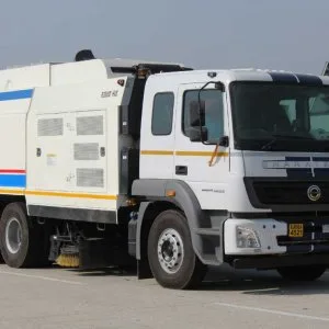 Truck mounted industrial cleaning equipment for factories