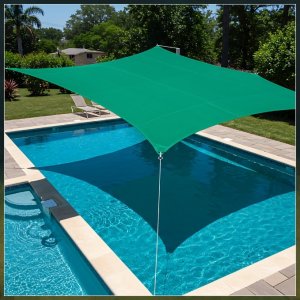 Trinqet 6x6mt summer sun shade net swimming pool shade sails