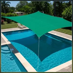 Trinqet 6x6mt summer sun shade net swimming pool shade sails