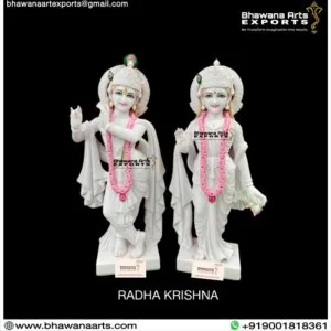 Bring home divinity with a beautiful radha krishna marble moorti