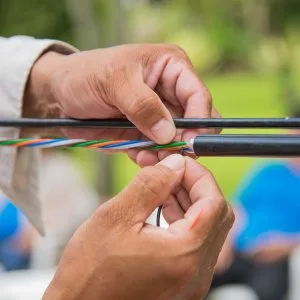 Outdoor ethernet installation cable setup for homes & offices in