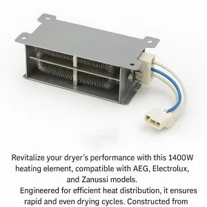 Aeg/electrolux/zanussi dryer heating element – 1400w replacement