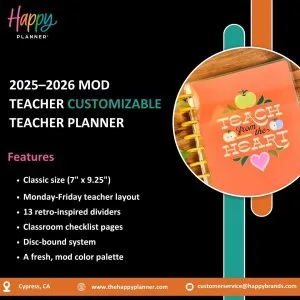 Mod teacher customizable teacher planner 2025–2026