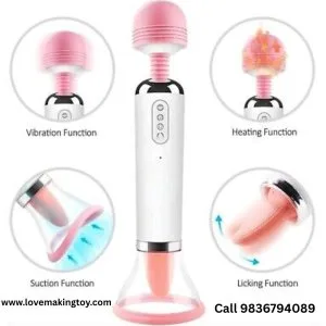 Vibrator 3 in 1 g spot with suction cup and tongue rechargeable