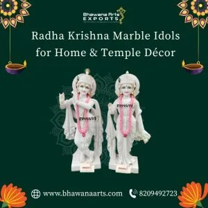 Radha krishna marble idols for home & temple décor