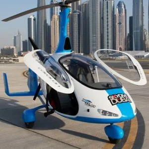 Gyrocopter flight ride in dubai