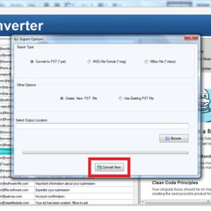 Secure solution to export emails from eml to nsf with gaintools