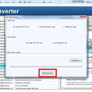 Secure solution to export emails from eml to nsf with gaintools