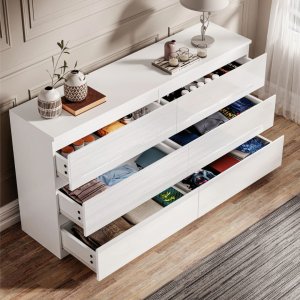 Declutter without compromising on style: high gloss chest of dra