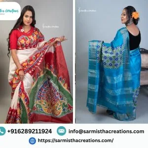 Buy pure tussar silk saree online – sarmistha creations