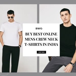 Buy best online mens crew neck t-shirts in india