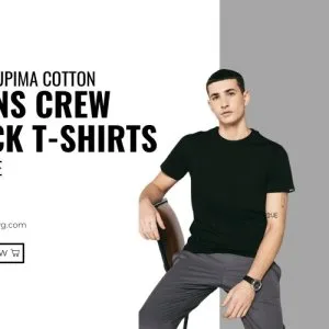 Buy supima cotton mens crew neck t-shirts online