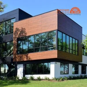 Wooden texture cladding for modern exteriors:thomson multiwood