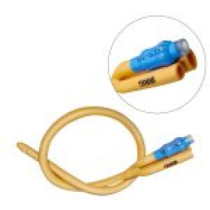 Latex 3‑way foley catheter – size range 14–26 fr