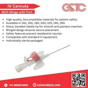 Buy winged iv cannula with port – gstcorporation