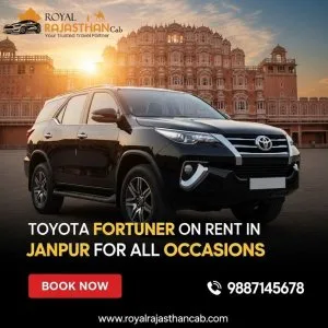 Toyota fortuner on rent in jaipur for all occasions