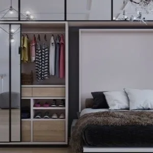 Space-saving sliding wardrobes for urban homes