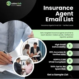 Get insurance agent emails – 30% off today
