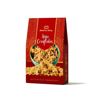 Buy kaju cornflakes online – crunchy kaju snack by maakhan bhog