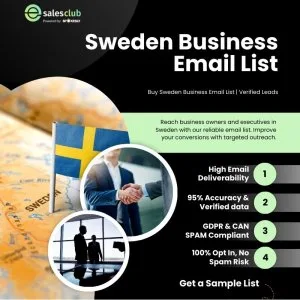 Claim sweden business leads – save 30% today