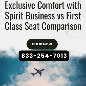 Exclusive comfort with spirit business vs first class seat