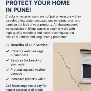 Filling cracks exterior service in pune |maestrogenex