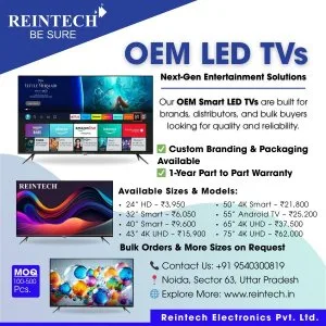 Oem smart led tvs – bulk wholesale deals from ₹3, 950