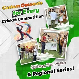 Instant “wow” at cricket competitions with embossed coconuts: ha