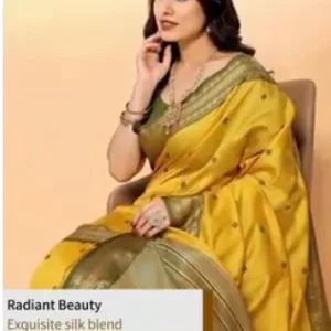 Moda rapido woven design zari silk blend banarasi saree