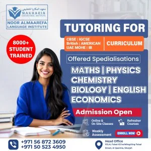 Boost your grades with expert tutoring call +971 56 872 3609