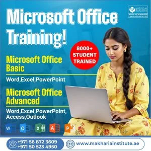 Microsoft office training in sharjah call +971 56 872 3609