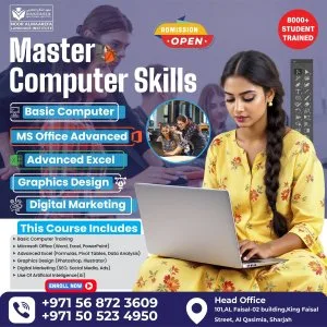 Master computer skills enroll now: +971 56 872 3609
