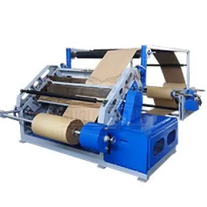 Oblique type paper corrugating machine
