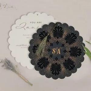 Timeless embossed wedding invites | a lasting charm