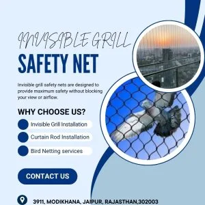 Best invisible grill & bird net services in jaipur