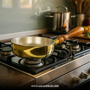 Aarambh pure brass fry pan