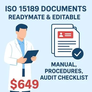 Iso 15189 documents package – manual, procedures & audit checkli