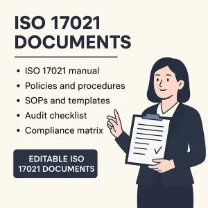 Iso 17021 documents- manual, procedures & audit checklist