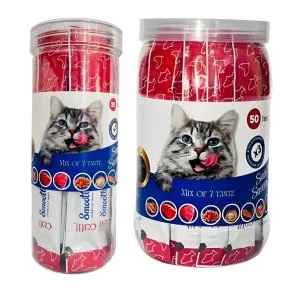 Catit smooth & savoury treat jars – 25 & 50 tube value packs