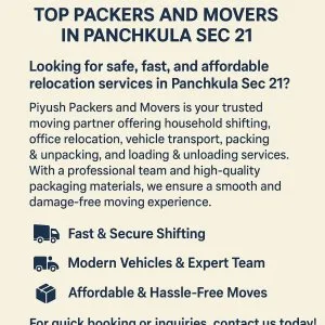 Piyush packers and movers – top packers and movers in panchkula