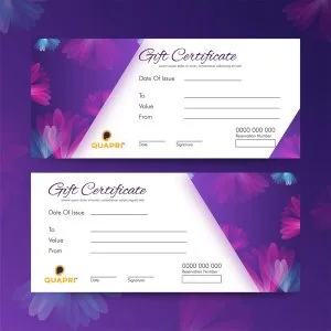 Custom gift certificates