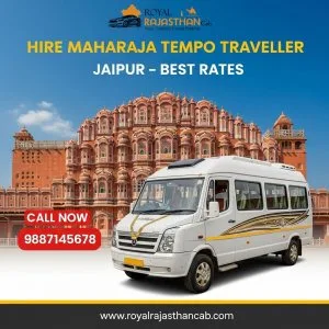 Premium maharaja tempo traveller in jaipur for group travel